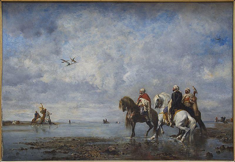Eugene Fromentin Hunting heron, Algeria China oil painting art